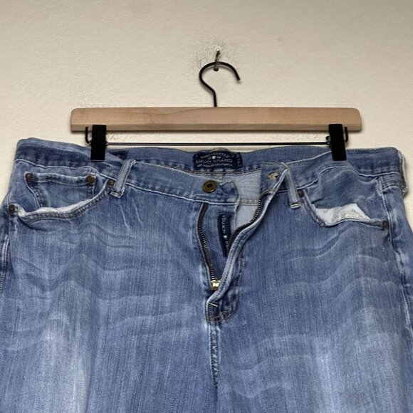 Lucky Brand 363 Vintage Straight Denim Jean Pant Men 38x32 Distressed Baggy Fit - Picture 13 of 15